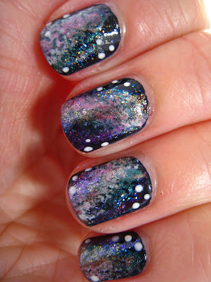 Galaxy-nails-blue-pink-white-gold-glitter-nail-art