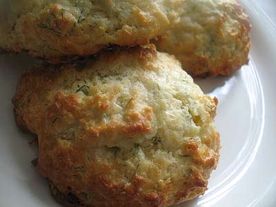 Cheddar Parmesan Scones with Dill