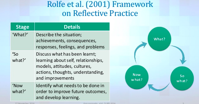 rolfe et al 2001 framework for reflexive practice