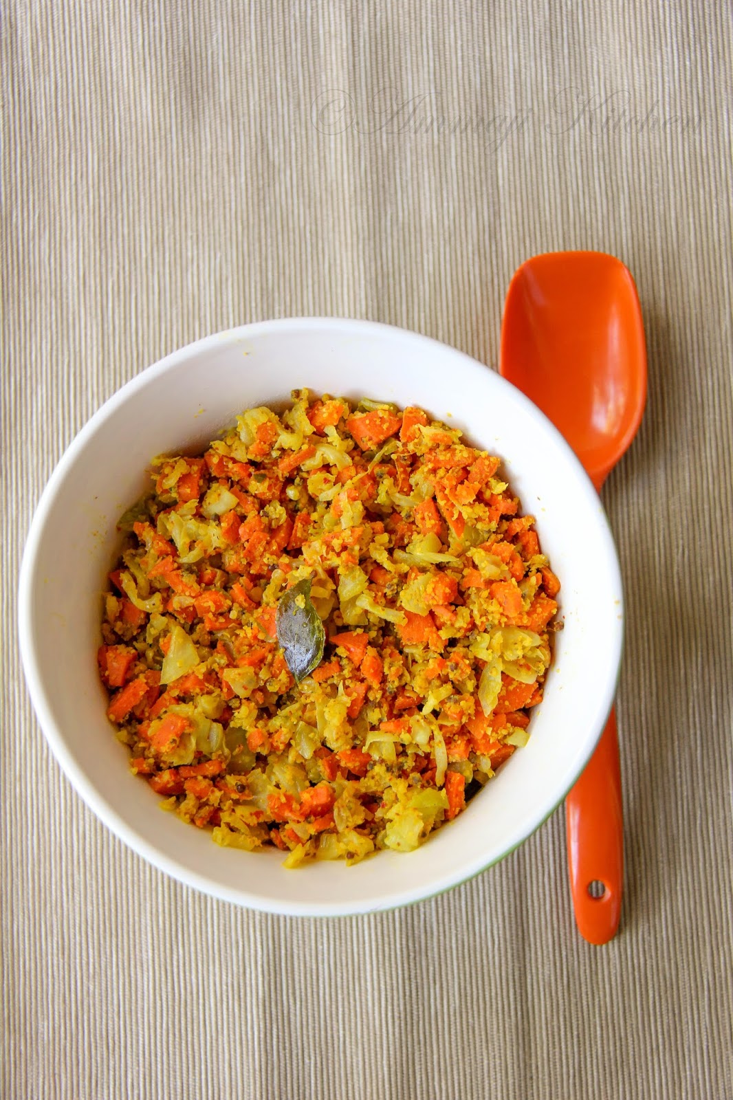 Carrot Cabbage Palya {Udupi Brahmin Style Curry} Indian Food Recipes