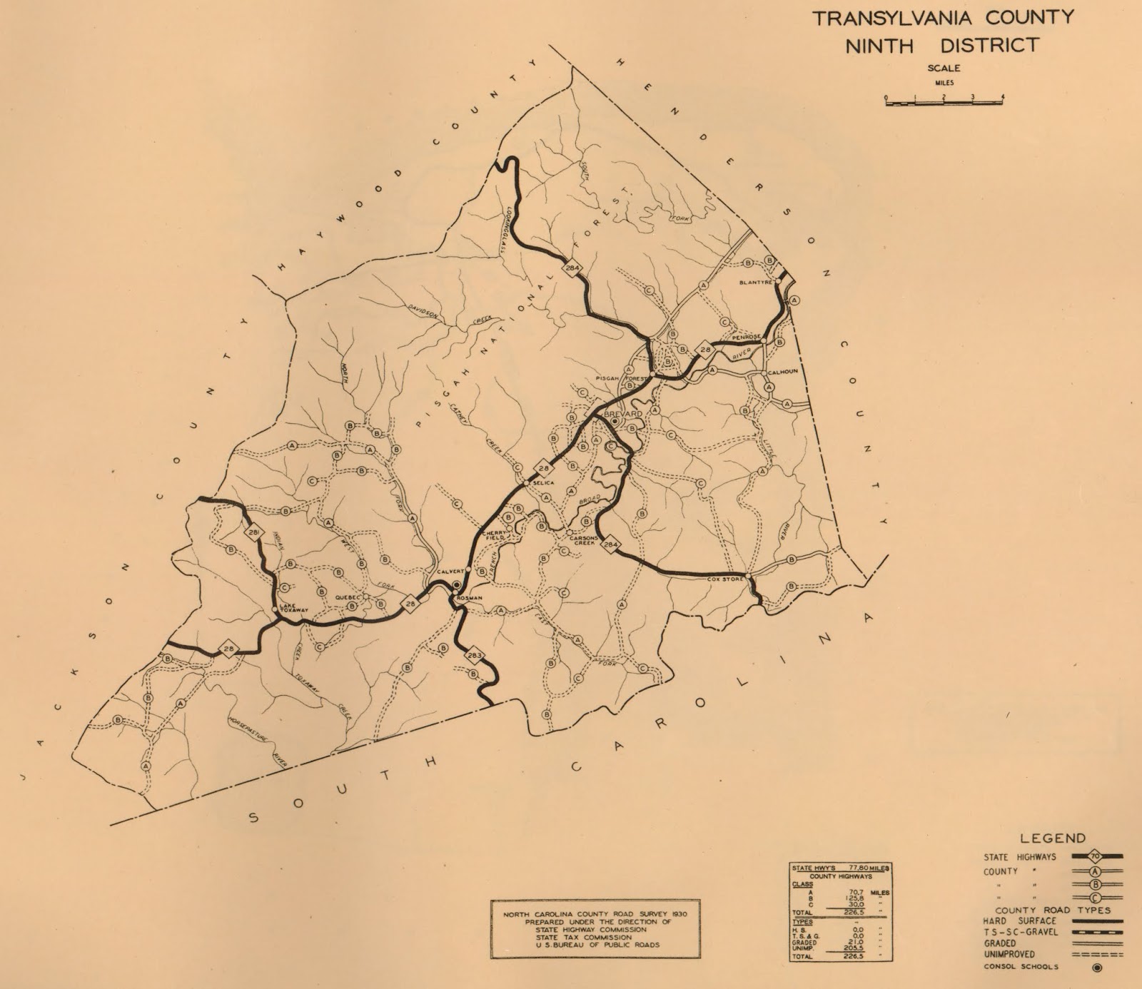 highway 280 appears as a graded county road on the 1930 north carolina road survey of transylvania county the hard surfaced road to highway 280 appears as a graded county road on the 1930 north carolina road survey of transylvania county the hard surfaced road to