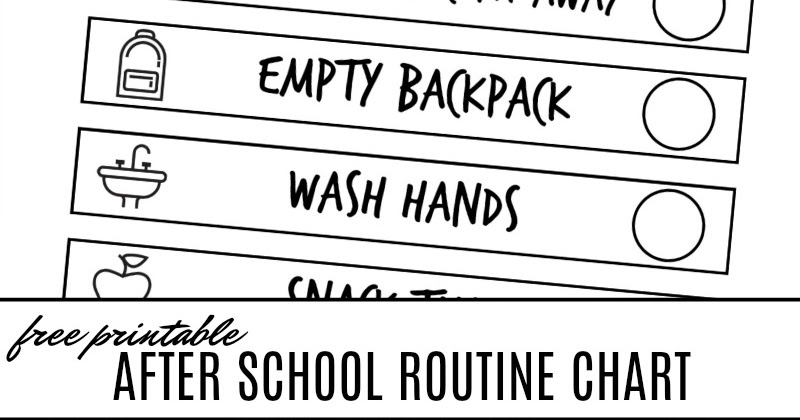 After School Routine Chart