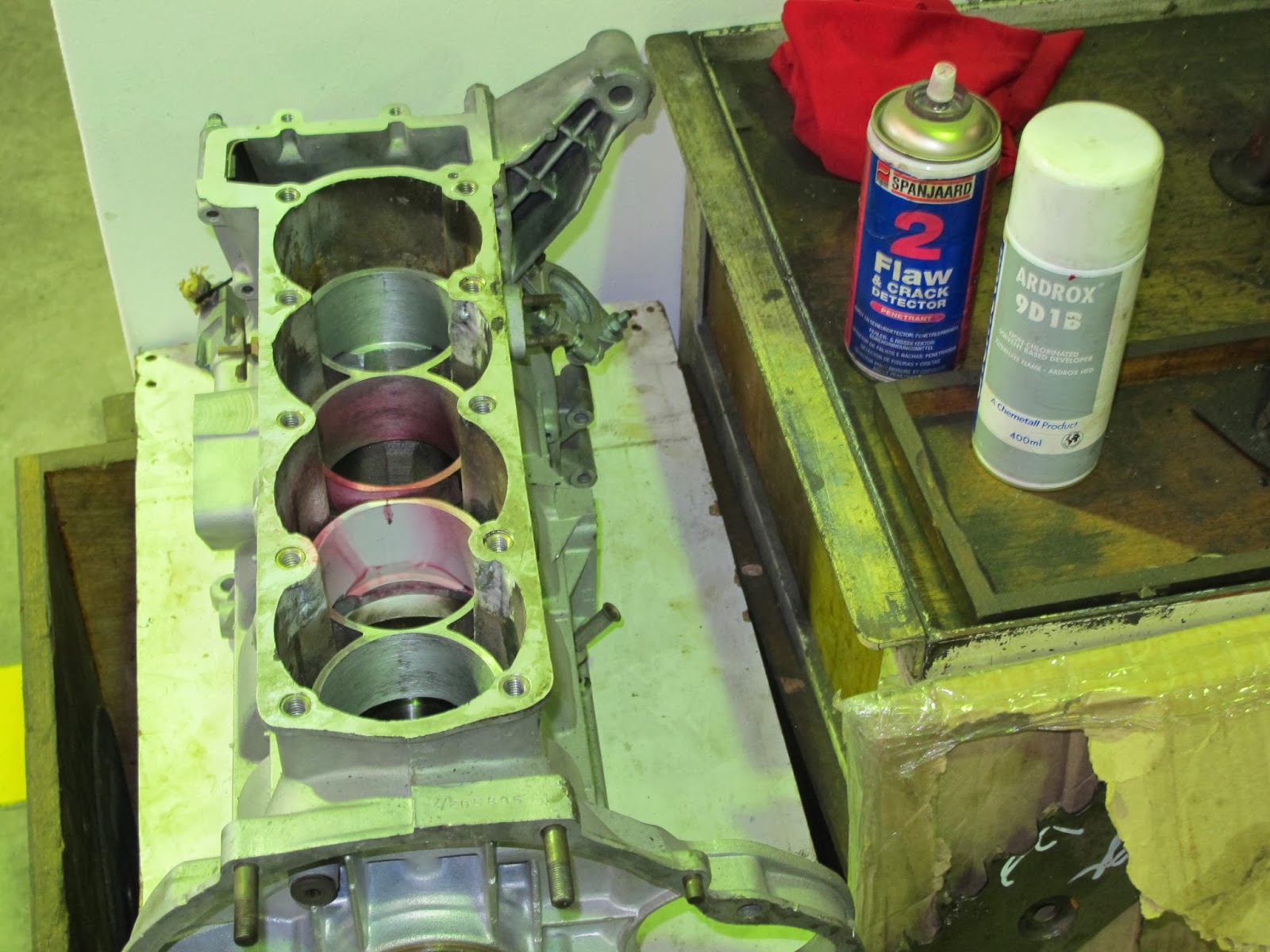 CKD Boats Roy Mc Bride Alloy engine block crack testing