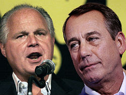 Rush Limbaugh and John Boehner