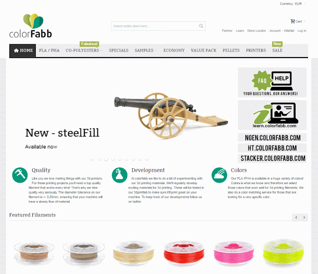 colorfabb webpage, information