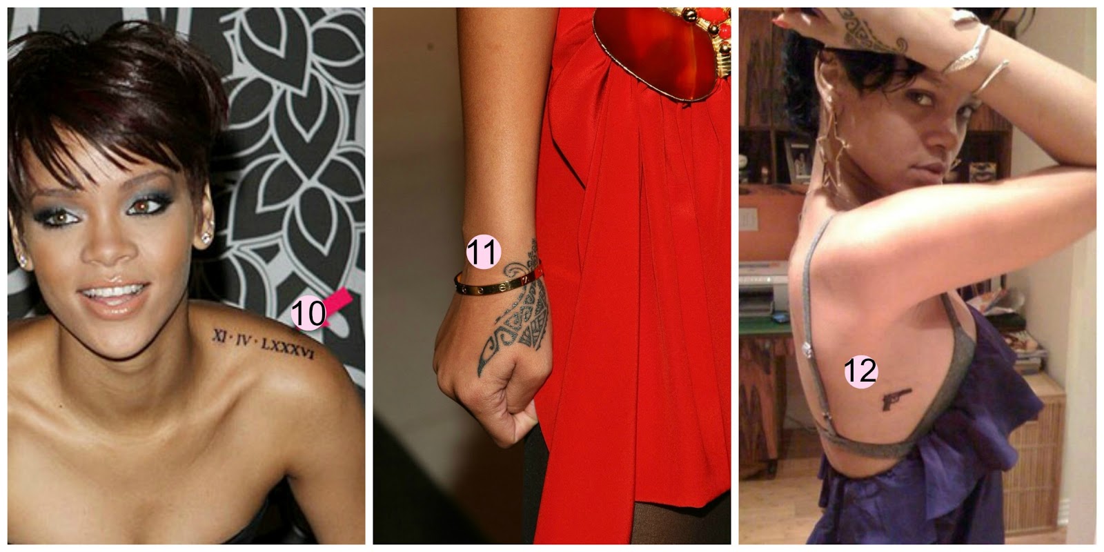 Like ♡ Gabs Por Gabriela Soares As tatuagens da Rihanna