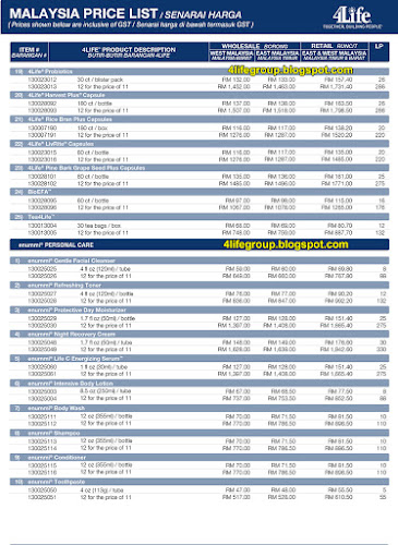Senarai Harga 4Life Malaysia (Termasuk GST) (2) foto Senarai Harga 4Life Malaysia (Termasuk GST) (2)