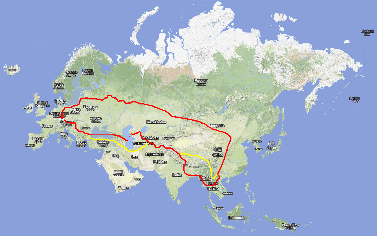 Karte Eurasien