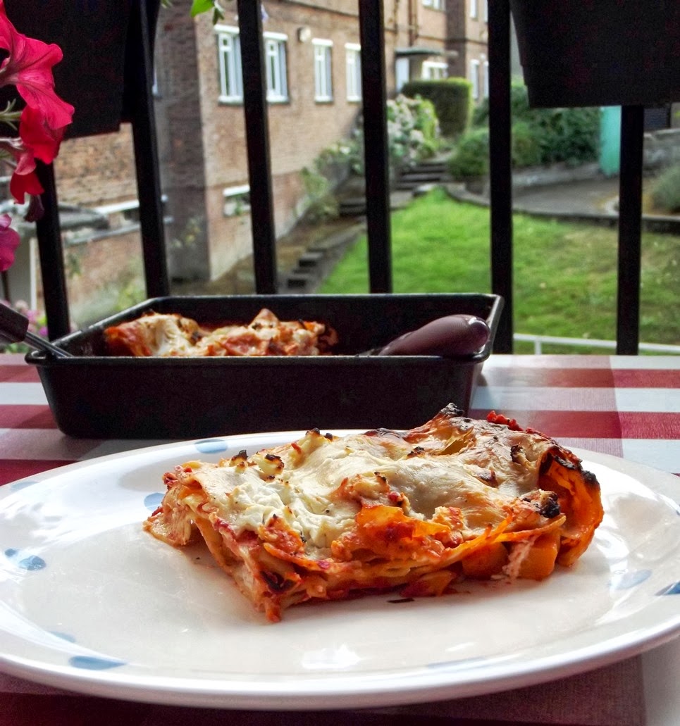The Skint Gourmet Butternut Squash and Goat's Cheese Lasagne