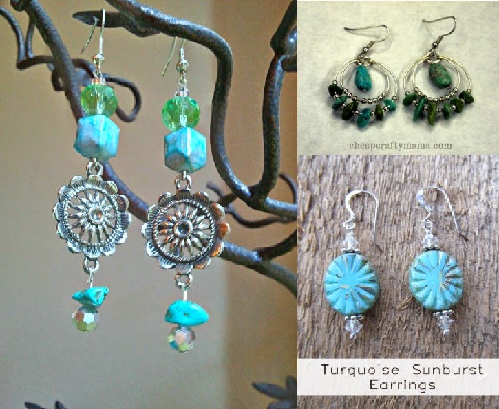 Online Jewelry Making Newsletter DIY Statement Turquoise Earrings Tutorial