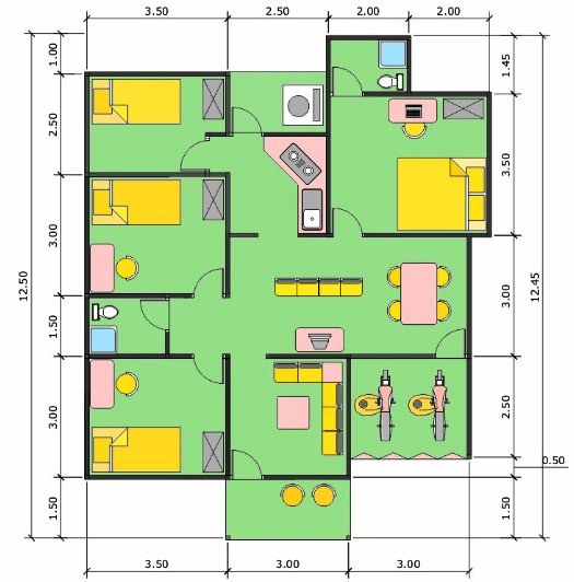Denah Rumah Ukuran 6x8 Minimalis Dengan Garasi Denah Rumah Ukuran 6x8 Minimalis Dengan Garasi
