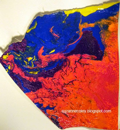 abstract painting by Suzanne Coley 4 color painting