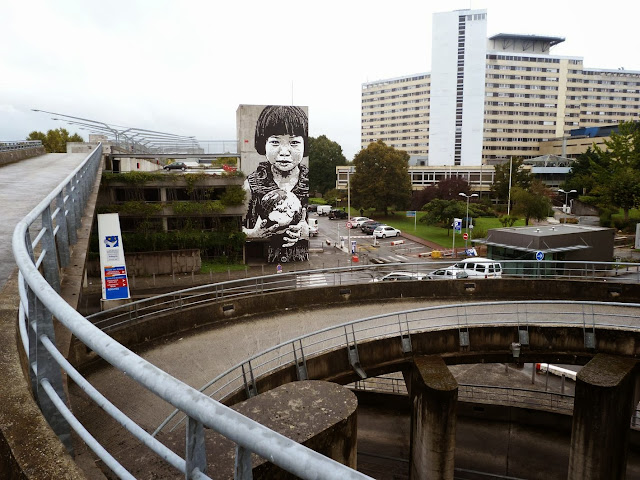 "This World Is Your World" New Street Art Mural By Jef Aerosol For Keep A Breast in Bordeaux, France. 3