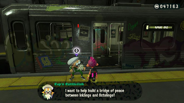 I want to help build a bridge of peace between Inklings and Octolings! Splatoon 2 Octo Expansion Cap'n Cuttlefish bridge of peace between Inklings and Octolings