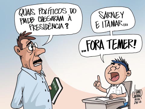 Resultado de imagem para fora temer charges