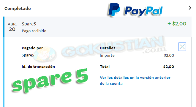Spar5 Comprobante de Pago 20 de Abril del 2018