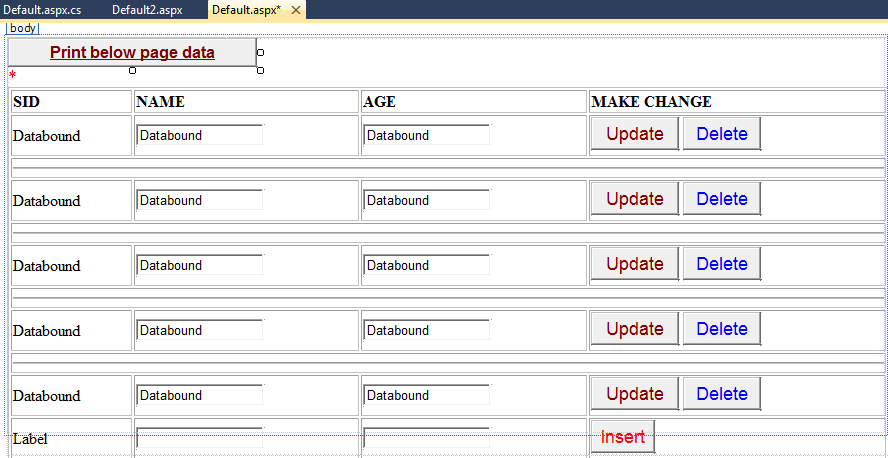 How to Insert,Edit,Update,Delete and Print Records through Repeater ...