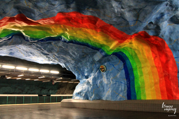 Arcoiris en el metro de Estocolmo - Stadion