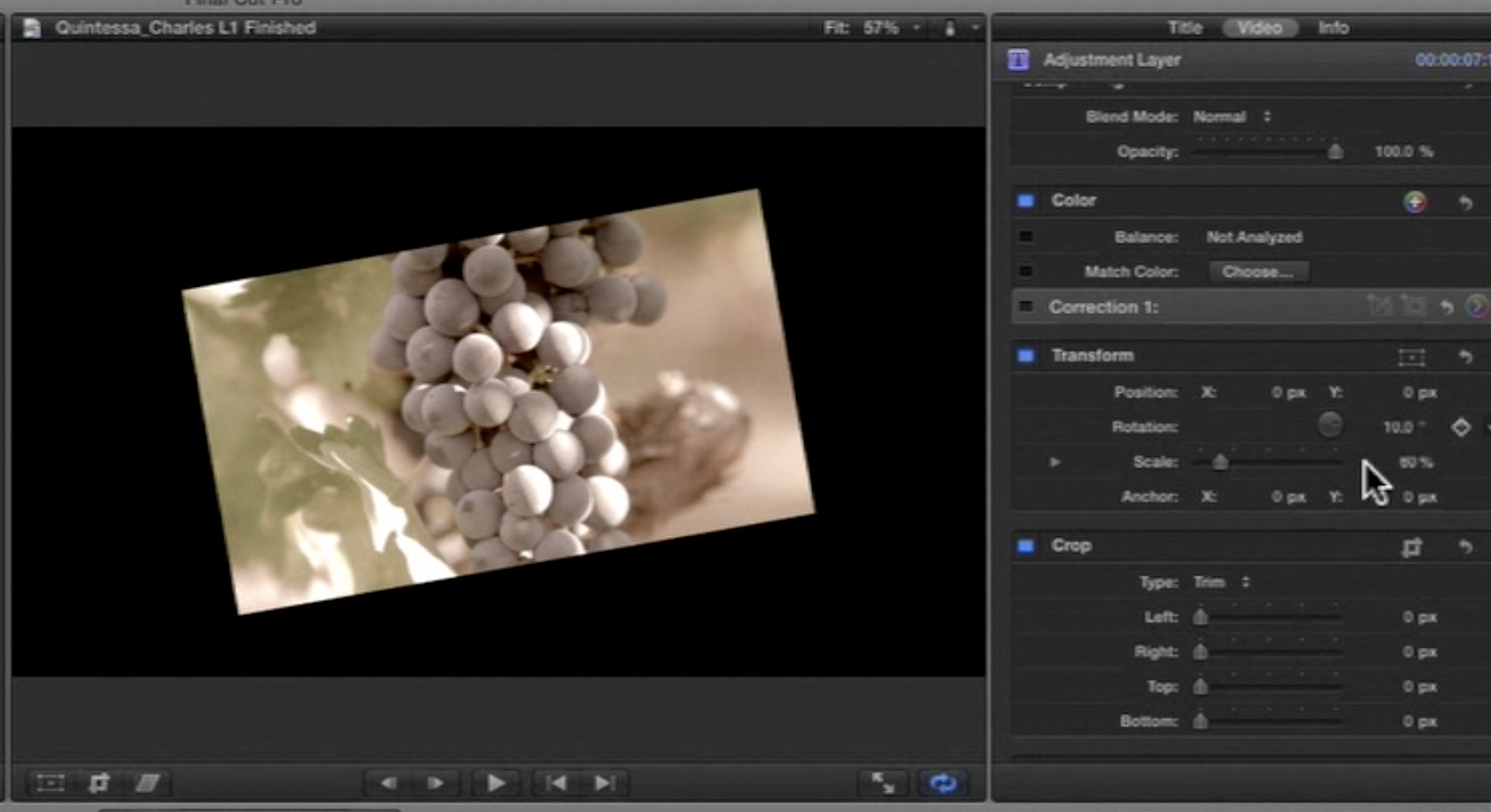 Final Cut Pro Kitchen Final Cut Pro X Crear un capa de ajuste
