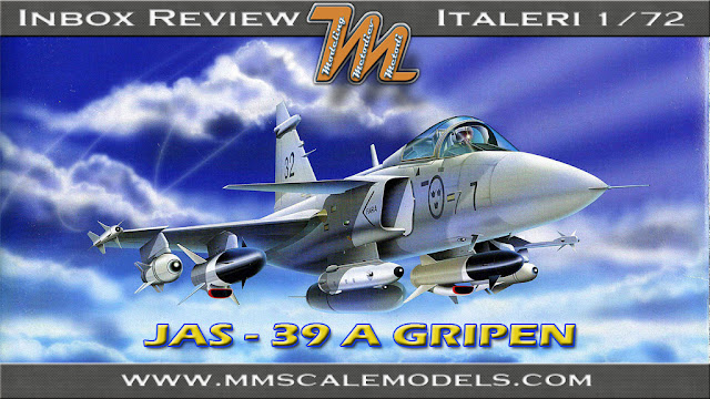 SAAB JAS-39 Gripen A, Italeri 1/72 plastic scale model kit Nr. 008 - inbox review