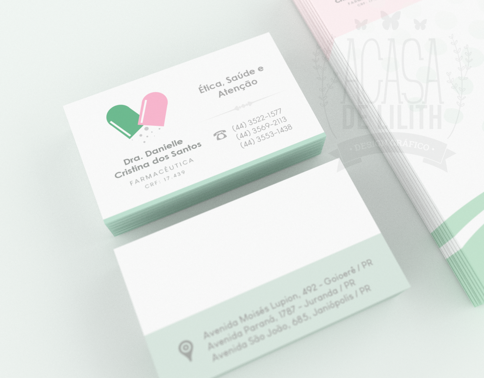 Identidade Visual - Farmacêutico: Criação de Logotipo, Receituário, Cartão de Visita e Marca D'Água Identidade Visual - Farmacêutico: Criação de Logotipo, Receituário, Cartão de Visita e Marca D'Água