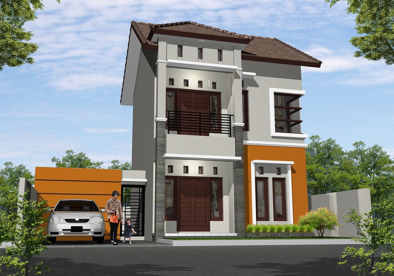 100 Gambar Rumah Minimalis 2 Lantai Ukuran 6x12 Gambar 