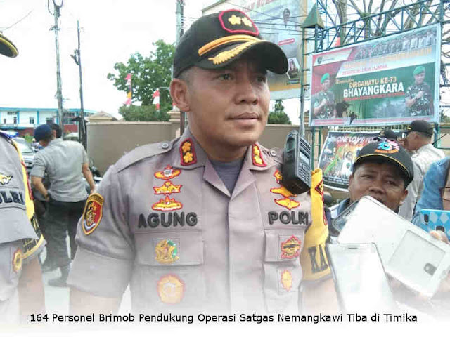 164 Personel Brimob Pendukung Operasi Satgas Nemangkawi Tiba di Timika 164 Personel Brimob Pendukung Operasi Satgas Nemangkawi Tiba di Timika