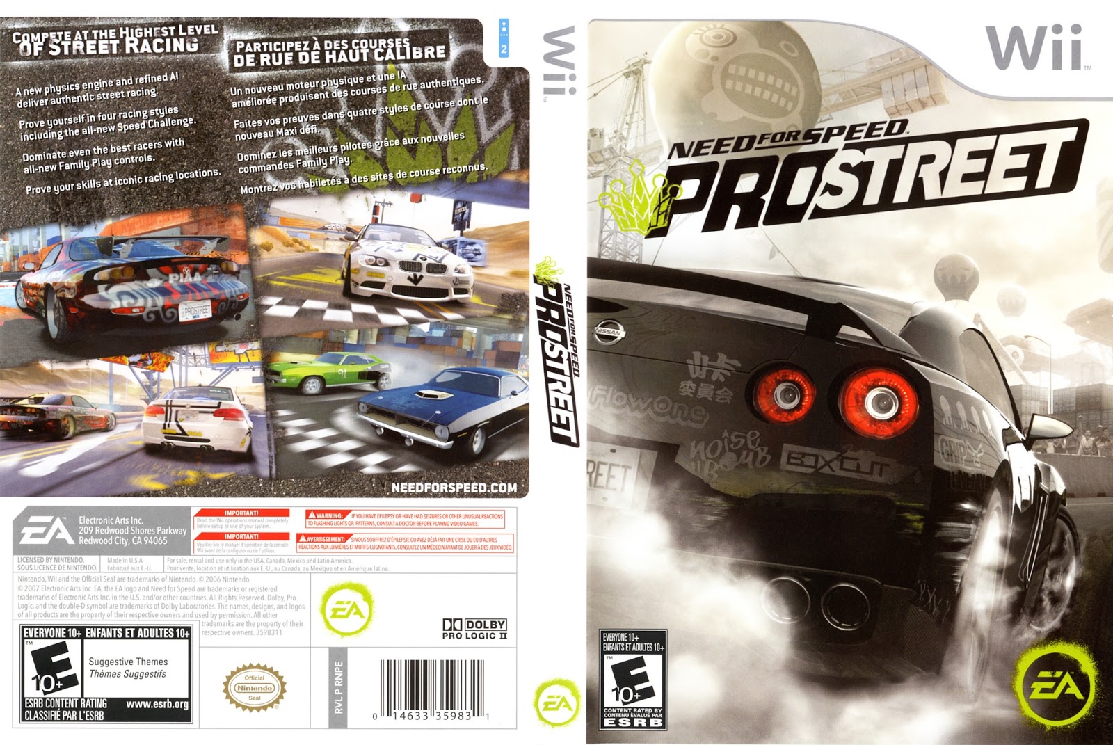 Need for Speed ProStreet Wii Ultra Capas