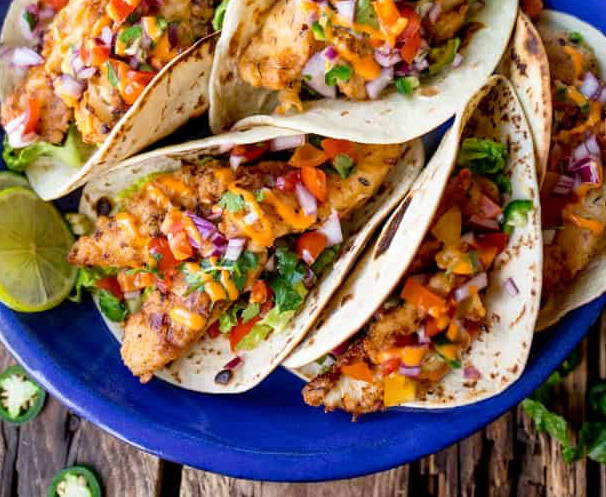 Crispy Fish Tacos with Pico De Gallo Recipe