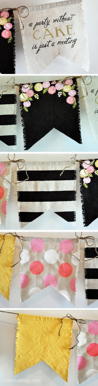 cute diy bunting inspiration for parties, weddings and special events | creativebag.com