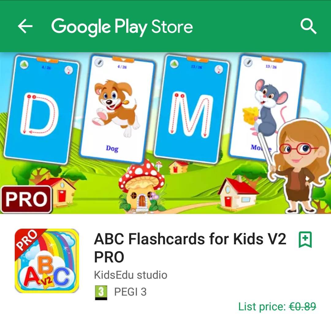 [Grátis] ABC Flashcards for Kids Apps do Android