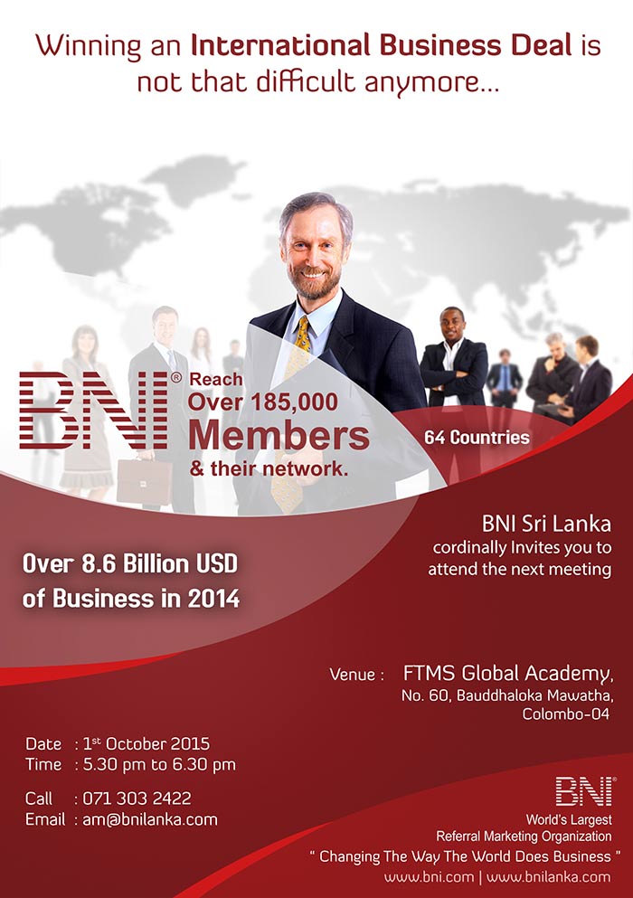 BNI is the largest business network in the world, with over 150,000 members worldwide. It is a community for business professionals to share ideas and contacts while providing each other with valuable referrals to help business growth