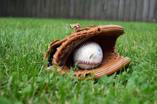 Baseball in baseball glove