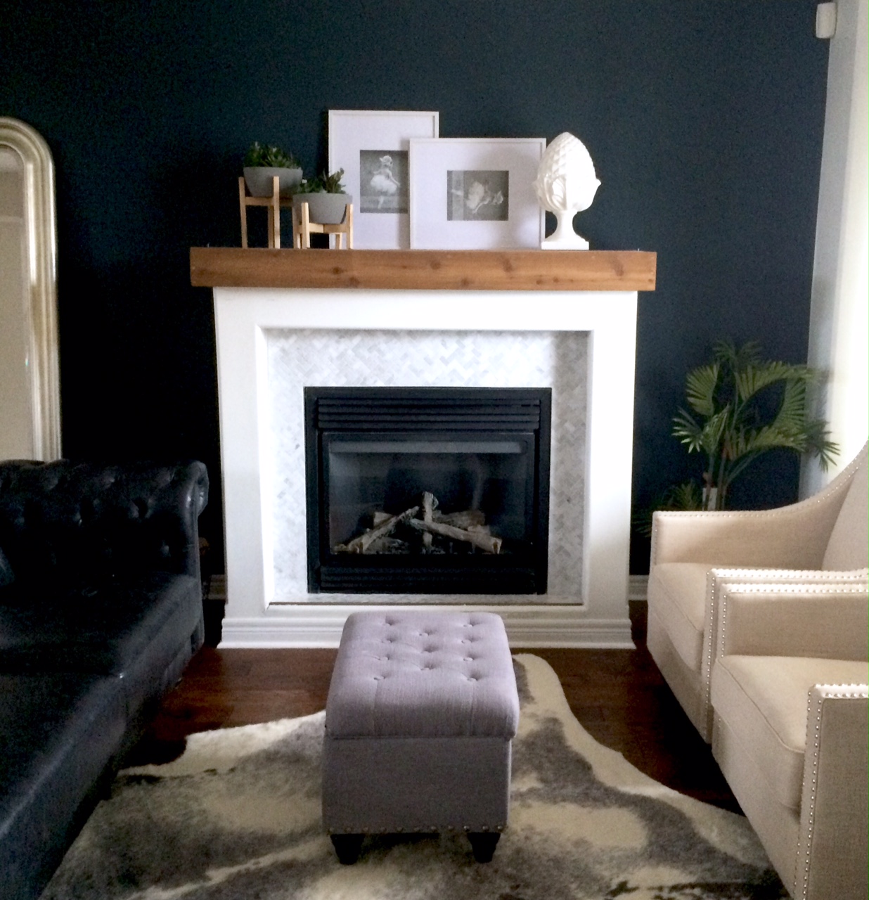 Fireplace Makeover Before and After Harlow & Thistle