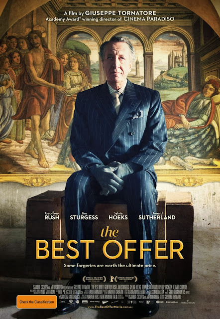 The Best Offer, English Poster, Directed by Giuseppe Tornatore, starring Geoffrey Rush, Jim Sturgess, Sylvia Hoeks