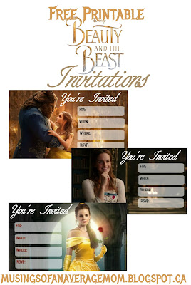 beauty and the beast 2017 invitations
