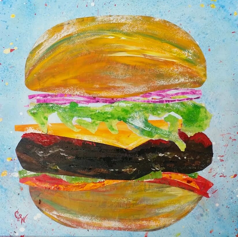 Hamburger Painting selected for VAL Calendar and FOODIE Exhibit