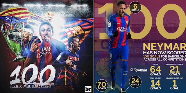 Meringkas 100 Gol Neymar di Barcelona - Link alternatif