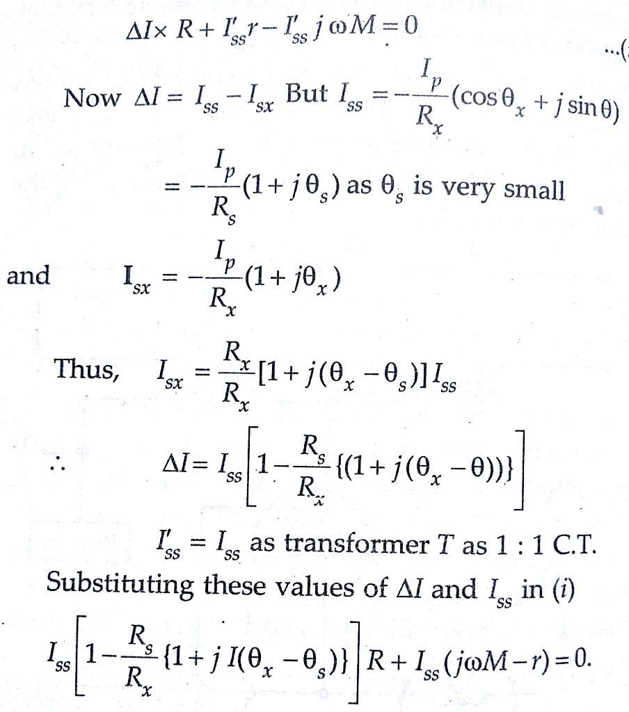 Testing of Current Transformers Silsbee's & Arnold's Method