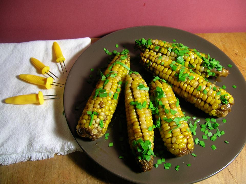 The ThreeHeaded Chef Dinner After Midnight Pan Fried Corn on the Cob