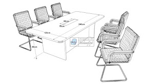 Meja Rapat Dengan Jaringan Internet dan Kursi Rapat Kantor - Meja Rapat Semarang - Furniture Kantor Semarang