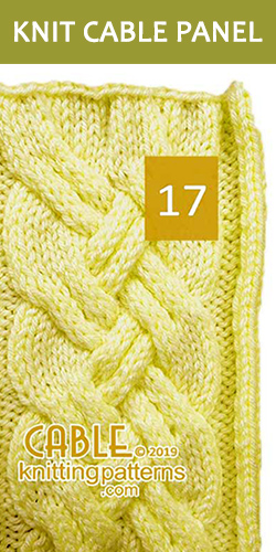 Knit Cable Panel Pattern 17, its FREE