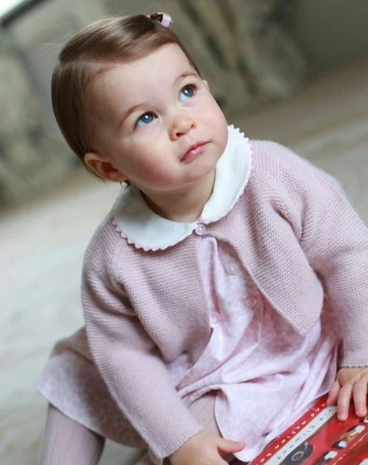 Princess Charlotte will celebrate her first birthday. On the occassion of that birthday, her mother Kate Middleton published new photos Princess Charlotte wore dress livly shoes