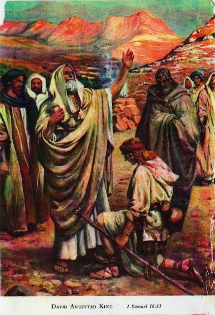 David Anointed King - 1 Samuel 16:13 (Artist unknown)