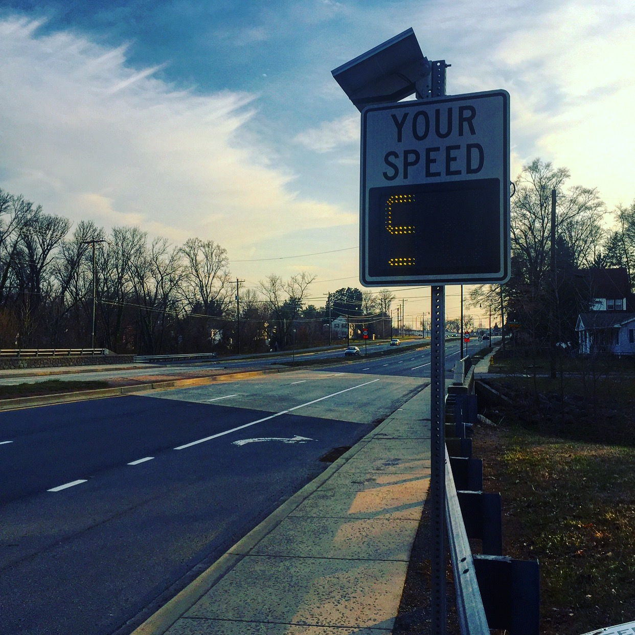 Brookland Terrace Civic Club New Radar Speed Limit Sign 141 at Little