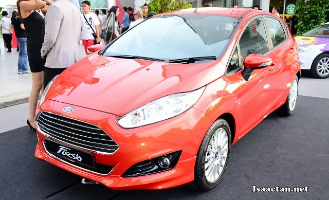 One of the striking colours, chilli orange of the Ford Fiesta Sport