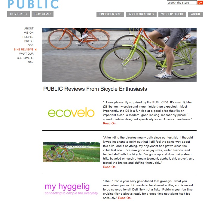 Review featured on Public Bikes