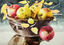 NAMIL ART: [ watercolor step by step] Autumn still life