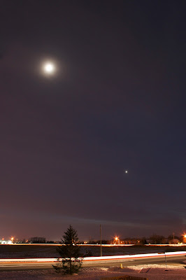 Moon with Venus, December 7, 2013