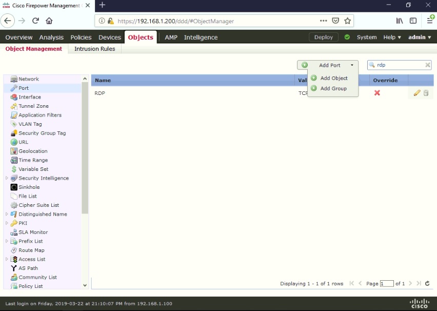 My Cybersecurity Journal Configuring Cisco FMC Objects and Access